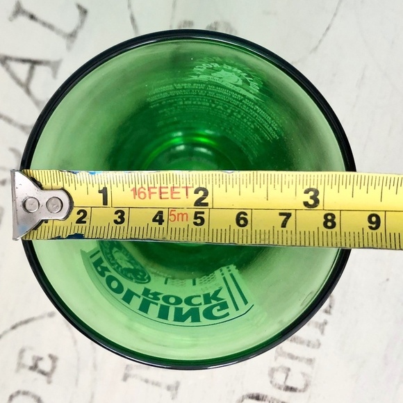 Rolling Rock, Beer Glasses Green Beer Glass, 17oz & 13oz Set of 2 Nice Condition - Picture 11 of 11